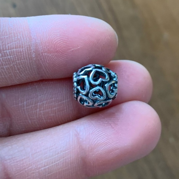 Retired Pandora Open Your Heart Openwork Charm Sterling Silver EUC - Picture 3 of 13